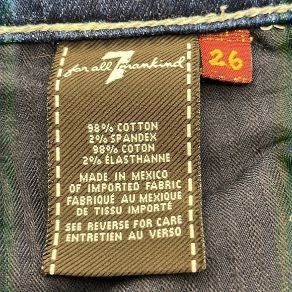 7 For All Mankind Gwenevere Ankle Mid Rise Size 26 - Picture 11 of 16